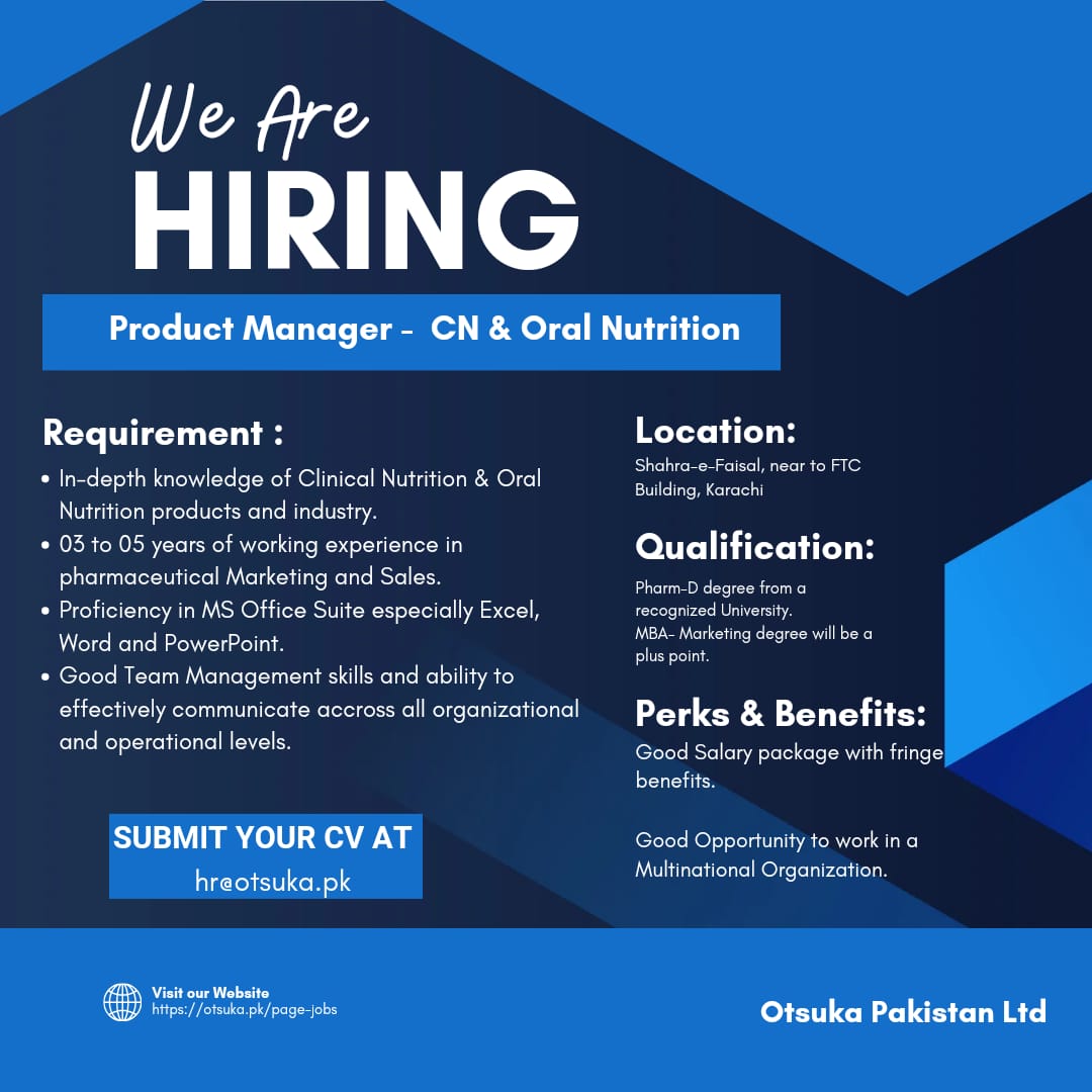 Product Manager - CN & Oral Nutrition Detail